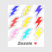 Sticker Pack d'autocollants éclair colorés (Feuille)
