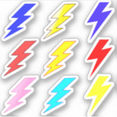 Sticker Pack d'autocollants éclair colorés (Devant)