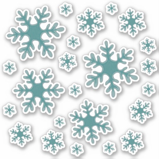 Sticker Pack d'autocollants Flocon de neige Hiver Vacances (Devant)