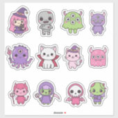 Sticker Pack d'autocollants Kawaii Pastel Monster (Feuille)