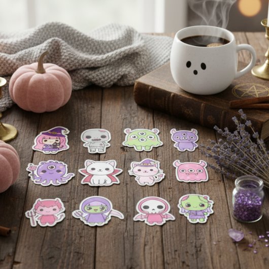 Sticker Pack d'autocollants Kawaii Pastel Monster