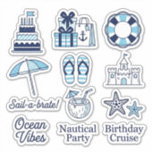 Sticker Pack d'autocollants maritimes "Sail-a-brate" (Devant)