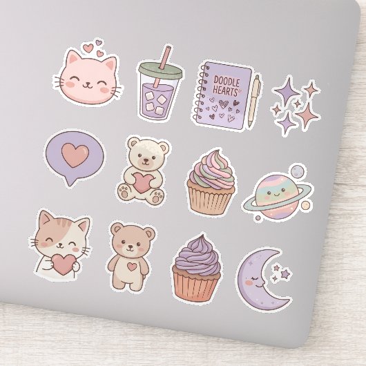 Sticker Pack d'autocollants mignons pour iPad esthétique K (Détail)