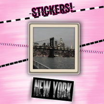 Pack d'autocollants New York Polaroid Skyline Viny