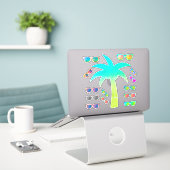 Sticker Pack d'autocollants Palm Tree et Lunettes de solei (Ordinateur portable sur le bureau)