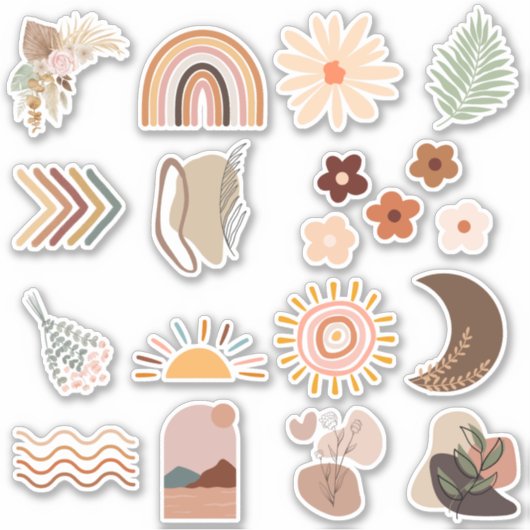 Sticker Pack d'autocollants pour bloc-notes Boho mignon #0 (Devant)