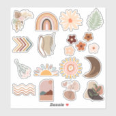 Sticker Pack d'autocollants pour bloc-notes Boho mignon #0 (Feuille)