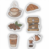 Sticker Pack d'autocollants pour café esthétique (Devant)