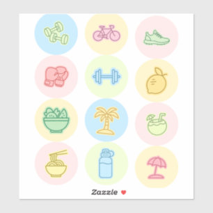 Sticker Pack d'autocollants pour un mode de vie sain Fit