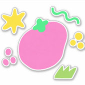 Sticker pack d'autocollants rétro kawaii (Devant)
