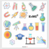 Sticker Pack d'autocollants scientifiques (Feuille)