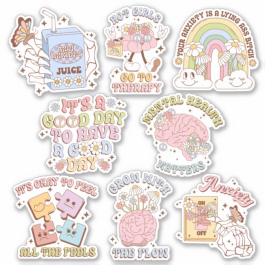 Sticker Pack d'autocollants Vinyl Sensibilisation à la san (Devant)