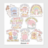 Sticker Pack d'autocollants Vinyl Sensibilisation à la san (Feuille)