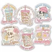 Sticker Pack d'autocollants vinyle pour devis de café amus (Devant)