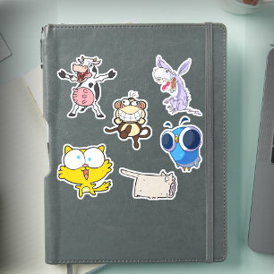 Sticker Pack d'autocollants vinyles d'animaux drôles de de