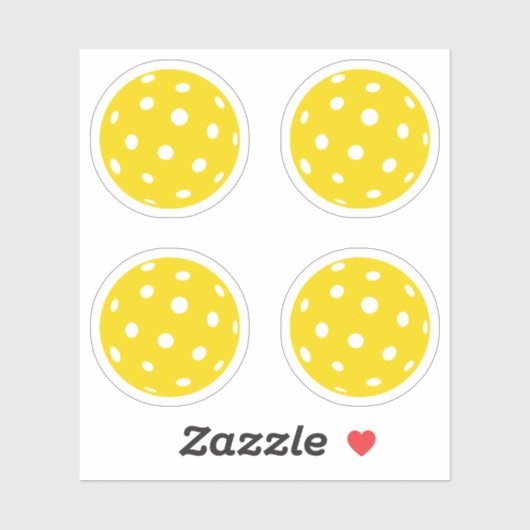 Sticker Pack de balles jaune Pickball Sport (Feuille)
