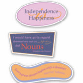 Sticker Pack de devis Suffragette (Devant)