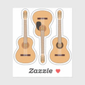 Sticker Pack de guitare classique 3 (Feuille)