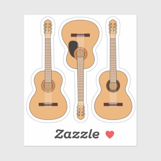 Sticker Pack de guitare classique 3 (Feuille)