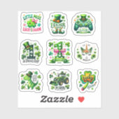 Sticker Pack de la Saint-Patrick vibrant pour enfants (Feuille)