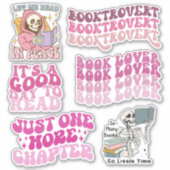 Sticker Pack de lecture et de lecture super du livre rose (Devant)