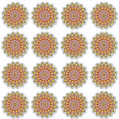 Sticker Pack de mandala jaune et rouge (Devant)