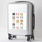Sticker Pack de mignons amis animaux (Sur valise)