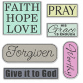 Sticker Pack de mots chrétiens (Devant)