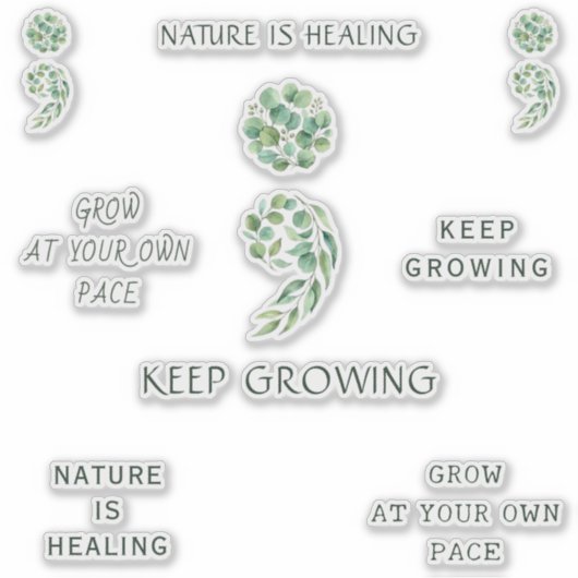 Sticker Pack de planification positif encourageant avec po (Devant)