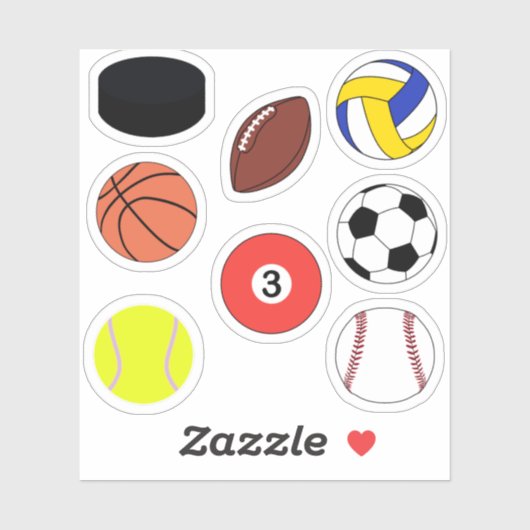 Sticker Pack de sport populaire (Feuille)