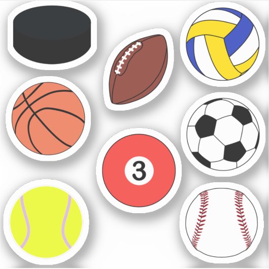 Sticker Pack de sport populaire (Devant)