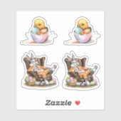 Sticker Pack de variétés de Pâques (Feuille)