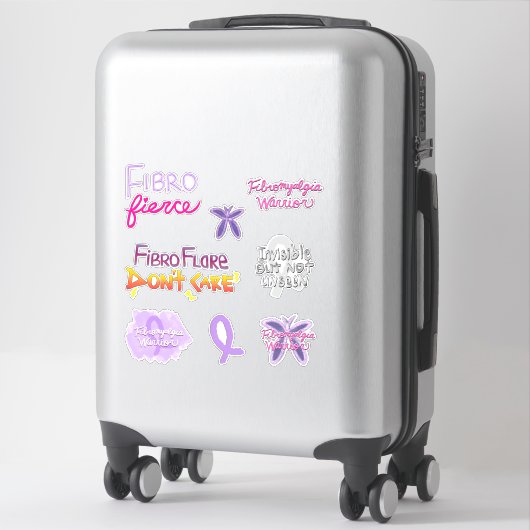 Sticker Pack de variétés Fibromyalgia Warrior (Sur valise)