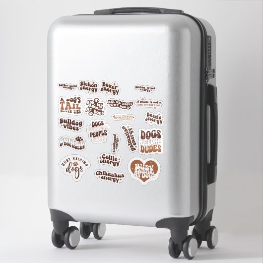 Sticker Pack ensemble de devis de chiens mignons (Sur valise)