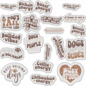 Sticker Pack ensemble de devis de chiens mignons (Devant)