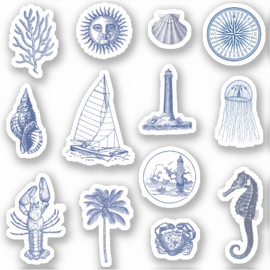 Sticker Pack Esthétique Côte Bleue (Devant)