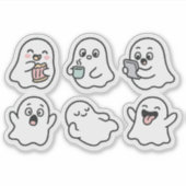 Sticker Pack Fantômes - Bons fantômes Kawaii (Devant)