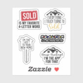 Sticker Pack immobilier idées cadeaux immobilier (Feuille)