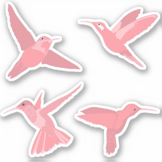 Sticker Pack mariage de colibris rose pâle (Devant)