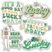 Sticker Pack of Retro St. Patrick's Day Vinyl (Devant)
