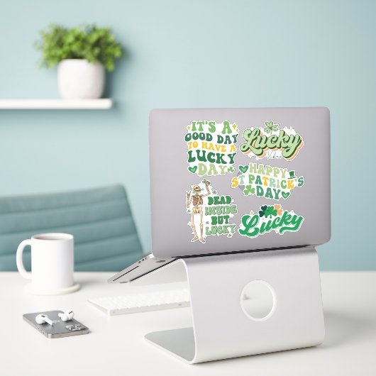 Sticker Pack of Retro St. Patrick's Day Vinyl (Ordinateur portable sur le bureau)