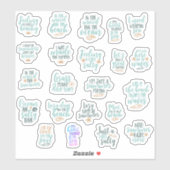 Sticker pack pack mignon plage de motivation boho (Feuille)