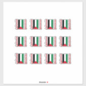 Sticker [Pack] Palestine Drapeau arabe et anglais Drapeau  (Feuille)