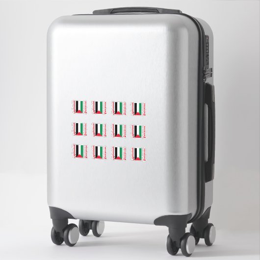 Sticker [Pack] Palestine Drapeau arabe et anglais Drapeau  (Sur valise)