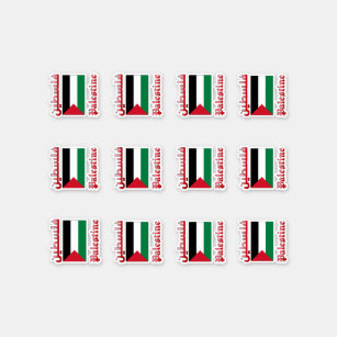 Sticker [Pack] Palestine Drapeau arabe et anglais Drapeau 