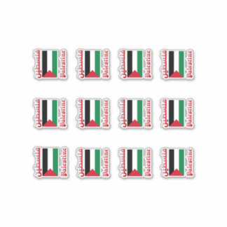 Sticker [Pack] Palestine Drapeau arabe et anglais Drapeau 
