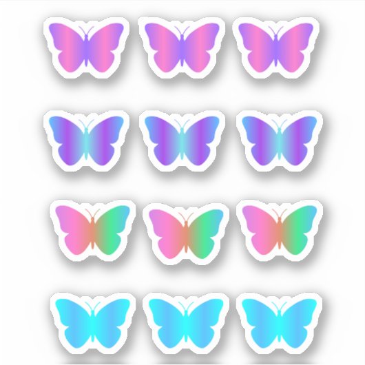Sticker Pack papillon dégradé (Devant)