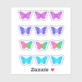 Sticker Pack papillon dégradé (Feuille)