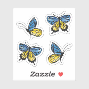 Sticker Pack papillon du drapeau ukrainien