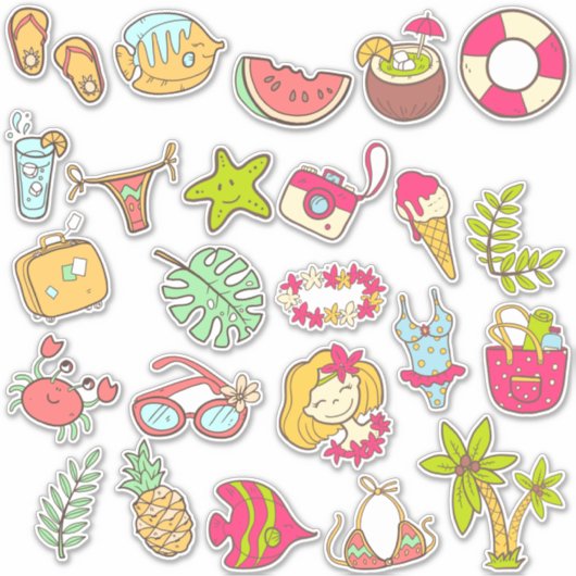 Sticker Pack Plage (Devant)